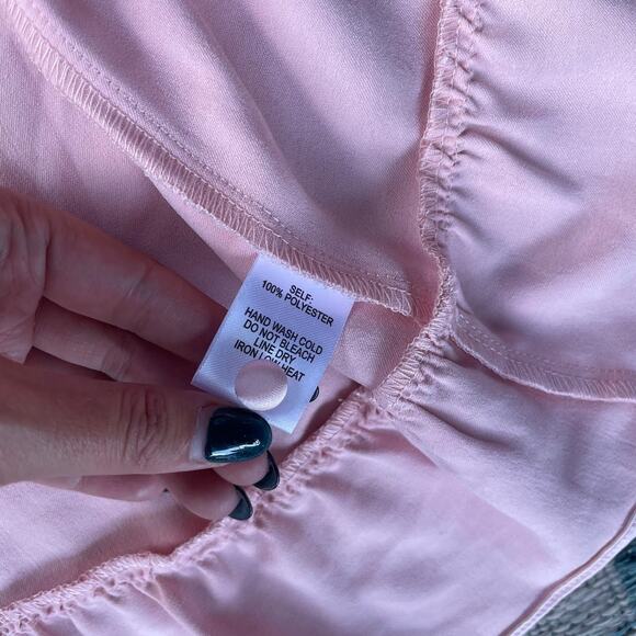 Lulus Pink Satin Wrap Mini Dress‎ - Size M - Picture 5 of 8